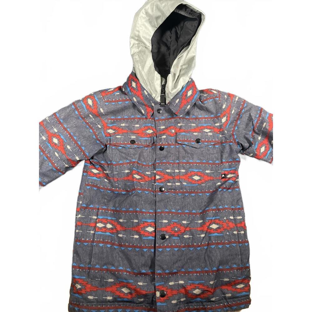 Burton Uproar Dryride Boys Medium Snowboarding Jacket Bitters Saddle Stripe